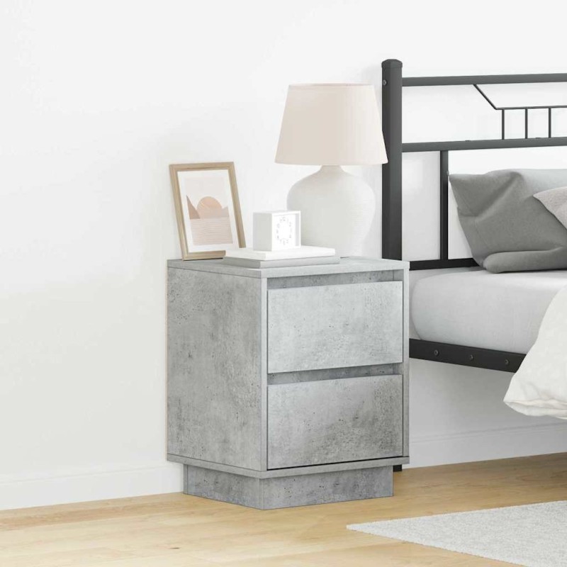 Cabinet de chevet 2 pcs Gris béton 39 x 34,5 x 50 cm 627823627823