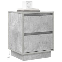 Cabinet de chevet 2 pcs Gris béton 39 x 34,5 x 50 cm 627823627823