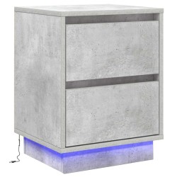 Cabinet de chevet 2 pcs Gris béton 39 x 34,5 x 50 cm 627823627823