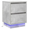 Cabinet de chevet 2 pcs Gris béton 39 x 34,5 x 50 cm 627823627823