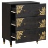 Buffet Noir 60 x 33 x 75 cm Bois de mangue massif 627827627827