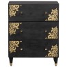 Buffet Noir 60 x 33 x 75 cm Bois de mangue massif 627827627827