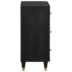 Buffet Noir 60 x 33 x 75 cm Bois de mangue massif 627827627827