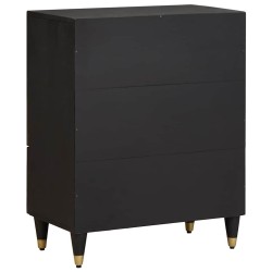 Buffet Noir 60 x 33 x 75 cm Bois de mangue massif 627827627827