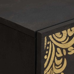 Buffet Noir 60 x 33 x 75 cm Bois de mangue massif 627827627827