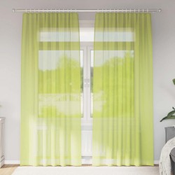 Rideaux en voile à œillets 2 pcs vert pomme 627828627828