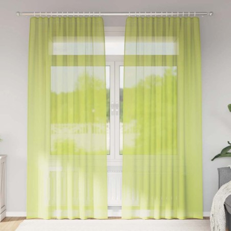 Rideaux en voile à œillets 2 pcs vert pomme 627828627828