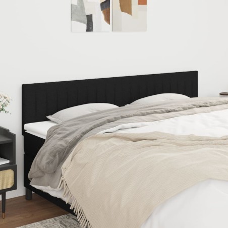Têtes de lit Noir 200x5x78/88 cm Tissu 627831627831