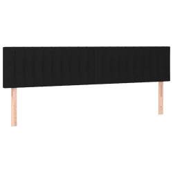 Têtes de lit Noir 200x5x78/88 cm Tissu 627831627831