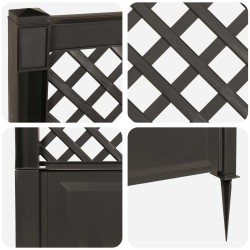 Trellis avec pique Anthracite 43 x 6 x 165 cm PP 627832627832