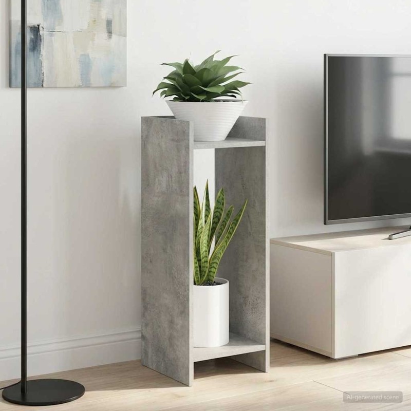 Support de Plante 2 pc Gris Béton 30 x 30 x 80 cm 627836627836