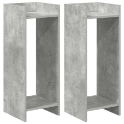 Support de Plante 2 pc Gris Béton 30 x 30 x 80 cm 627836627836