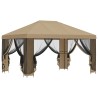 Abri de jardin avec parois 4 × 3 m Beige Polyester et Acier 627842627842