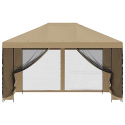 Abri de jardin avec parois 4 × 3 m Beige Polyester et Acier 627842627842