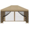 Abri de jardin avec parois 4 × 3 m Beige Polyester et Acier 627842627842