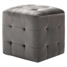 2 pcs Tables de chevet Gris 30x30x30 cm Tissu velours 627844627844
