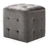2 pcs Tables de chevet Gris 30x30x30 cm Tissu velours 627844627844