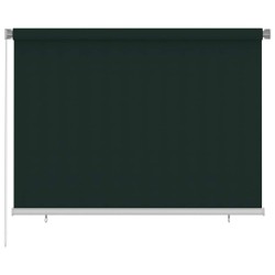 Store roulant d'extérieur 205 (l) x 140 (H) cm vert foncé HDPE 627845627845