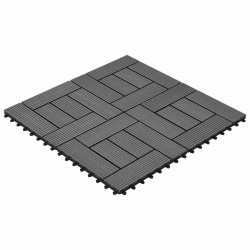 Carreau de terrasse 22 pcs Gris 30 x 30 cm WPC 627847627847