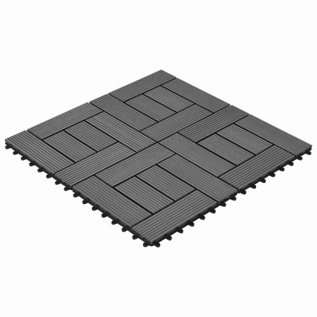 Carreau de terrasse 22 pcs Gris 30 x 30 cm WPC 627847627847