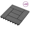 Carreau de terrasse 22 pcs Gris 30 x 30 cm WPC 627847627847