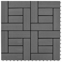 Carreau de terrasse 22 pcs Gris 30 x 30 cm WPC 627847627847