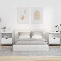 Cabinet de chevet 2 pcs Blanc 49 x 36 x 61 cm Bois d'ingénierie 627848627848