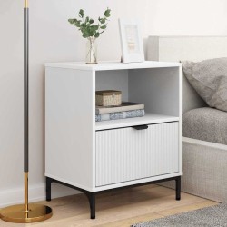 Cabinet de chevet 2 pcs Blanc 49 x 36 x 61 cm Bois d'ingénierie 627848627848