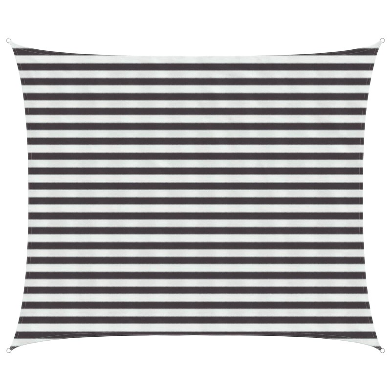 Voile d'ombre Anthracite et blanc 2,5 x 3 m HDPE 627850627850