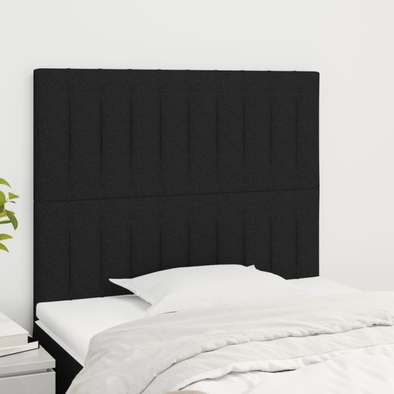 Tête de lit Noir 100x5x118/128 cm Tissu 627853627853