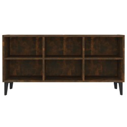 Meuble TV avec pieds en métal Chêne fumé 103,5x30x50 cm 627858627858