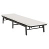 Chaise longue avec coussin en rotin synthétique noir 627859627859