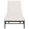 Chaise longue avec coussin en rotin synthétique noir 627859627859
