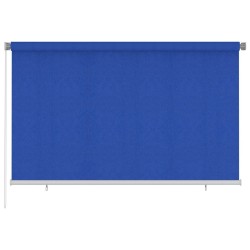 Store roulant d'extérieur 245 (l) x 140 (H) cm bleu HDPE 627865627865