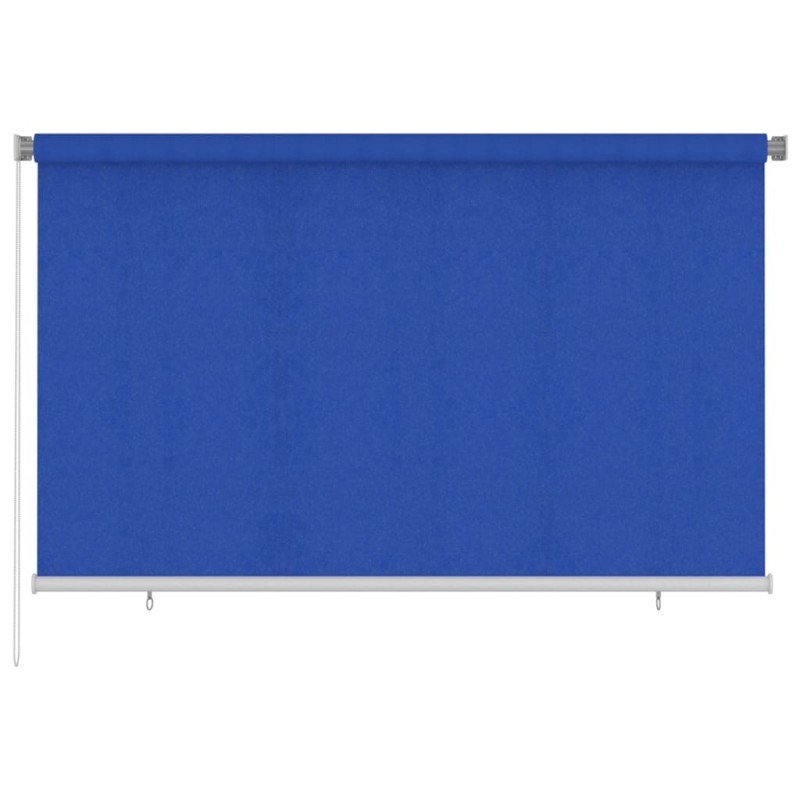 Store roulant d'extérieur 245 (l) x 140 (H) cm bleu HDPE 627865627865