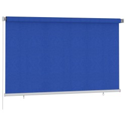 Store roulant d'extérieur 245 (l) x 140 (H) cm bleu HDPE 627865627865