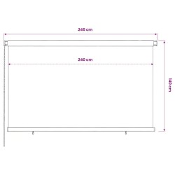Store roulant d'extérieur 245 (l) x 140 (H) cm bleu HDPE 627865627865