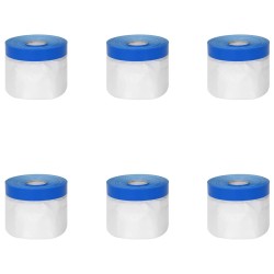 Film de masquage avec ruban adhésif 6 pcs Transparent et Bleu 627869627869