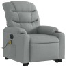 Fauteuil inclinable de massage électrique Gris clair Tissu 627870627870