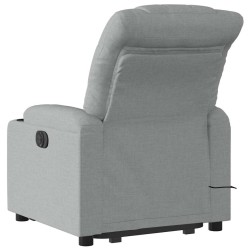 Fauteuil inclinable de massage électrique Gris clair Tissu 627870627870
