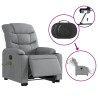 Fauteuil inclinable de massage électrique Gris clair Tissu 627870627870