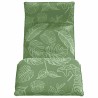 Transat pliant en tissu Oxford motif feuilles 175 x 54 x 8,5 cm 627871627871