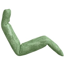 Transat pliant en tissu Oxford motif feuilles 175 x 54 x 8,5 cm 627871627871