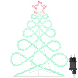 Lumière en forme d'arbre de Noël Multicolore 78 x 58 cm PVC 627876627876