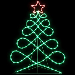 Lumière en forme d'arbre de Noël Multicolore 78 x 58 cm PVC 627876627876