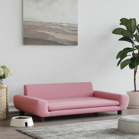 Lit pour chien rose 100x54x33 cm velours 627877627877
