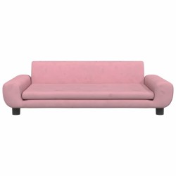 Lit pour chien rose 100x54x33 cm velours 627877627877