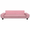 Lit pour chien rose 100x54x33 cm velours 627877627877