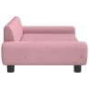 Lit pour chien rose 100x54x33 cm velours 627877627877