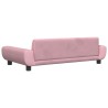 Lit pour chien rose 100x54x33 cm velours 627877627877